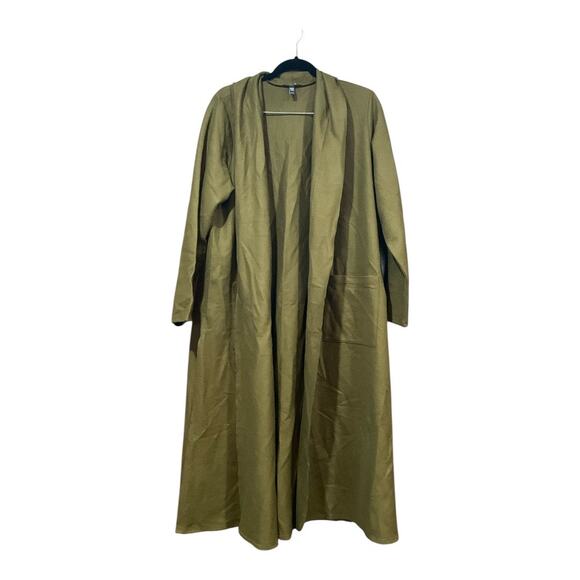 Madewell Jackets & Blazers - Madewell Sweater Jacket Long XL Green 100% Wool NWOT